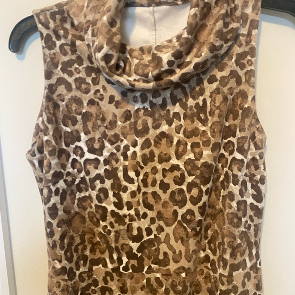 Beautiful JMcLaughlin faux suede sleeveless leopard dress. Size xs like new!